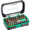 Hitachi HIKOKI 750363 - Set 32 puntas de atornillar Phillips, Pozidrive, Torx, inviolables, hexagonales y planas + portapuntas + adaptador