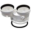 Ferroli Kit sdoppiato scarico fumi tubi separati 80/80 sdoppiatore per caldaie Ferroli Bluehelix rrt