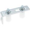 EMSea 1 Set Porta Rullo Guida Blocco Guida Porta Cortile Ruota Guida In Zinco Bianco Telaio Rullo 30x40mm Per Porta Scorrevole Cancello Di Fabbrica