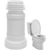 RANJIMA Tubo di collegamento WC flessibile, set di collegamento WC bianco regolabile, lunghezza scarico WC da 250 a 500mm, tubo di collegamento universale per scarico WC, sifone per scarico WC