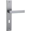 domino QUBIK M45 - Set di 72 Maniglie per Porta in Alluminio Satinato Cromato, Argento | Per Camera, Ufficio, Cantina e Porte Interne | Resistente e di Qualità Professionale