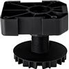 SOTECH 20 pezzi gambe per mobili gambe per zoccolo gambe regolabili 55 mm | Altezza regolabile nera | Può supportare fino a 500 kg.