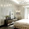 YangYun Home Decoration YangYun - Carta da parati a righe verticali, stile moderno e minimalista, per camera da letto, soggiorno, 0,53 m L x 10 m L = 5,3 m2, Tessuto non tessuto., Crema e argento, 1,73 'L x 32,8 'L