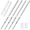HFDONGL 4 Pezzi Staffe per Mensole Galleggianti Resistenti Ø8 x 200 mm Reggimensola a Scomparsa Supporti per Mensole con Rondelle e Tasselli Staffe Mensola Ginvisibili per Mensole a Muro Mensole Sospese