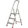 FACAL Scala domestica 3 gradini in alluminio portata 150kg Eurodomus E3/N, altezza 122 cm
