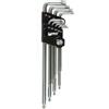 WOLFPACK Maurer 89496 Chiave Maschio, Torx, T10-T50, 9 Pezzi, Lunghe, M Plus, Grigio