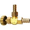 tooloflife Valvola ad ago in ottone a gomito per tubo in ottone Gas/aria/GPL che regola la valvola ad ago ad angolo a saracinesca (forma a L φ10mm)