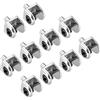 QUARKZMAN 5-8mm Spessore Vetro Mensola Staffe x 10pz Zinco Lega Clip Morsetti per Fissaggio Vetro Ripiano, [Argento Tono, Nero]