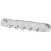 Whychstore Portasciugamani a ventosa con 5 ganci per bagno, per mantenere i tuoi oggetti essenziali organizzati senza sforzo (trasparente)