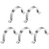 PATIKIL Fascette Tubi Rigide 76mm, 5 Pz Staffe Conduttura Acciaio Inox 304 a 2 Fori, Supporto a U per Fissaggio Tubi Cavi (3)