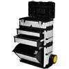 vidaXL Trolley Porta Utensili 2 Cassetti 2 Vani Strumenti Garage Portattrezzi