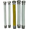 HM | Kit Installazione Caldaia con 5 Tubi Flessibili Inox 220-420mm | Attacchi MF per Acqua e Gas | Versione Nuda o Rivestita | Guarnizioni Incluse (Rivestito - Attacco Gas 3/4)