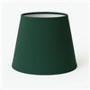 Generico 30 cm Paralume Cono, Tessuto di Cotone con PVC Bianco, Prodotto Artigianale, per Lampada da Tavolo, Piantana (Verde Scuro)