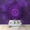 Generic Carta da Parati Mandala Viola Stampa Viola Carta da Parati TNT Fotomurali Moderna Carta Parati Fotomurale 3D Effetto per Soggiorno, Camera Letto, Sala Pranzo, TV Sfondo 300x210 cm