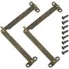 QUARKZMAN 2Pcs 7.36x0.35 Cerniere Di Supporto Pieghevoli Per Coperchi, Cerniere Per Coperchi Sollevabili, Metalliche Retro Rotabili A 180 Gradi Con Viti Per Casse Scatole, Bronzo