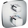 hansgrohe Ecostat E - Miscelatore termostatico incasso, Rubinetto termostatico con blocco di sicurezza (SafetyStop) a 40° C, Termostato quadrato, 2 utenze, cromo, 15708000