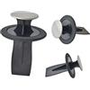 KONTONTY Tritarifiuti da Lavello Multifunzione, Tappo Acqua Nero in Acciaio | Tenuta Idrica, Raschiatore Residui, Accessorio per Scarico Cucina, Compatibile Lavello 84-86mm, Plastico