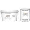 bianco Shabby CHALK PAINT Bianco Naturale & FINITURA - Pittura Shabby Chic EXTRA OPACA (2,5 Litri) + Finitura Trasparente Opaco (1 Litro)