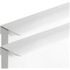 AGINOS Maniglie per Cassetti Bianche Maniglie per Armadietti da Cucina in Alluminio Maniglie Invisibili per Porte de Guardaroba Maniglie in Metallo per Mobili Ferramenta, 2 Pezzi (Length 600mm)