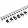 TENDAGGIMANIA Binario Porta Scorrevole Monorotaia in Ferro zincato Profilo MR3, 3x3cm, per Teli scorrevoli in PVC o Tessuto, Porte Scorrevoli, cancelli, tettoie, pareti divisore, L.350cm