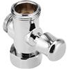 TGRTY Valvola deviatore a 3 vie per doccia, valvola deviatore per bagno, WC, bidet, 3/4 e 1/2 BSP, adattatore a T per doccia e doccetta, sistema di ricambio