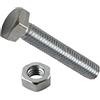DIELLESHOPPING KIT 10 PZ BULLONI ZINCATI FILETTATI TESTA ESAGONALE + 10 PZ DADI ZINCATI (M12x100)