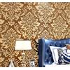 Prior.choice 9,5 x 0,53 m di lusso damascato 6 colori di lusso goffrato gregge strutturato carta da parati rotolo per camera da letto soggiorno (marrone)