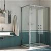 Idralite Box Doccia 80x100 AP. 100 CM H185 trasparente mod. Sintesi Duo 2 Ante