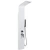 RELOVE Colonna Doccia Idromassaggio Pannello Doccia Set in 304 Acciaio Inox con doccetta doccia idromassaggio doccia a cascata e doccia a pioggia (20 x 7 x 140 cm (bianco))