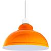 DC VOLTAGE Paralumi industriali stile retrò per lampade a sospensione, forma a cupola curva in metallo, facili da montare per apparecchi di illuminazione da soffitto. (Arancia)