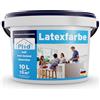 plid® Vernice al Lattice Bianco 10L - Semilucida, lavabile, ideale per cucina e bagno - Facile da pulire, non colante, alta copertura - Made in Germany