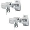 Gedotec H10599 - Cerniera a ribalta con piastra di avvitamento angolare, 2 pezzi, cerniere a braccio corto per battuta a tacchetto