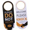 BAZEITFLOW Targhetta per Porta a Doppio Lato Messaggio Reversibile | PVC, Colori Vivaci e Stampa Chiara, per Hotel, Sale Riunioni e Lavoro da Casa