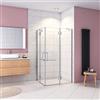 AICA ITALY Box Cabina Doccia 90x120cm Angolare Battente 180 Vetro Temperato 8mm alta 190cm