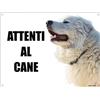 Lovelytiles MAREMMANO attenti al cane mod 2 TARGA cartello IN METALLO (20X30)