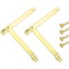 QUARKZMAN 2Pcs 7.09x0.43 Cerniere Di Supporto Pieghevoli Per Coperchi, Lato Destro Cerniera Di Sollevamento Coperchio, Cerniere Metalliche Retro Rotabili A 180 Gradi Con Viti, Rame