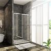 Acezanble Porta Scorrevole Per Nicchia Box Doccia entrata Laterale Vetro Temperato Trasparente 5 mm Profilo Cromato Lucido 130x185 cm (Larghezza x Altezza)