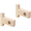Tsnamay 2 pezzi in legno incompiuto staffa per asta per tenda staffa per tendaggi staffa per armadio staffa di supporto per asta per asta da 30 mm