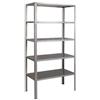 PEBSHOP SCAFFALE In lamiera d'acciaio verniciato (120X40 ASTE EST. MT.2 GRIGIO 15/10)