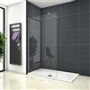 Mato Parete Doccia Vetro 8mm Temperato Trasparente Anticalcare 70x200cm Barra Stabilizzatrice Regolabile Cromato Lucido