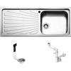 Fhuller TO1161ILBC ● Lavello APELL-FHULLER Incasso Cucina Serie Torino Acciaio Saldato e Spazzolato 116 X 50 1 Vasca 45 X 40 DESTRA Gocciolatoio 66 X 40 SINISTRO Made in Italy per ambienti: Classico Moderno