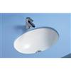 Arredobagnoecucine Lavabo lavandino ovale sottopiano da incasso in ceramica bianca, misura cm.57