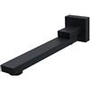 XJTNLB Bocca Erogazione per Vasca o Lavabo Muro Rotazione di 180°Bocca per Vasca da Bagno Bocca Erogazione Rubinetto Vasca-Nero-A.