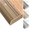 Floordirekt Profilo per gradini Glory | Forma a L | Profilo per scale in 4 colori e 3 lunghezze | Materiale di montaggio incluso | 36 x 17 mm (lunghezza: 100 cm, bronzo chiaro)