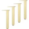 CHENCHEN96 Gambe per Mobili in Alluminio Piedini per Mobili in D'oro Spazzolato Gambe de Armadio Regolabili Gambe de Divano in Metallo, per Lettino Tavolini Comodino, Set di 4 (25cm/9.8in)