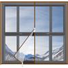 zcru004 Trasparente Pellicola Isolante per Finestre Termico Isolamento per finestra Interno Antivento e Polvere per Agenti Riutilizzabile Essenziali per L'inverno (80x100cm)