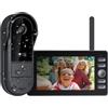 TKMARS Videocitofono Video Campanello Senza Fili da Esterno con Telecamera 1080P Impermeabile Telecamera 170°Angolo Visuale Audio Bidirezionale Schermo IPS 4,3'' Videocitofono senza WiFi o App1800mAh