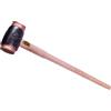 THOR Martello con inserti in rame rosso, rotondo, 50 mm, 3,350 g, con manico in legno