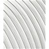 LaMorell LightDesign Cavo Elettrico Tondo/Rotondo Rivestito in Tessuto. Colore Bianco. Sezione 2x0.75 (5 Metri)