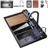 Generico Lavello Da Cucina In Acciaio Inox 304 Nero Con Rubinetto A Cascata Digitale Lavello A Vasca Singola Da Incasso, Rubinetto Estraibile Multifunzione, Dispenser Di Sapone, Lavatazze Integrato E Set(Black